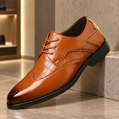 Polished Brogue Oxford Shoes