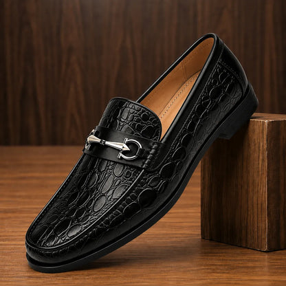 Polished Buckle Loafers