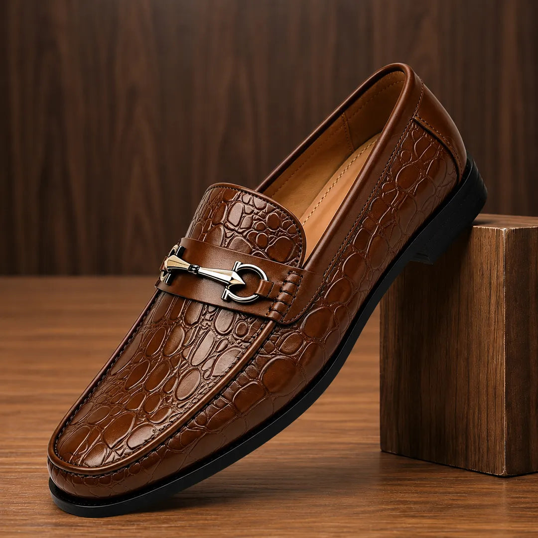 Polished Buckle Loafers