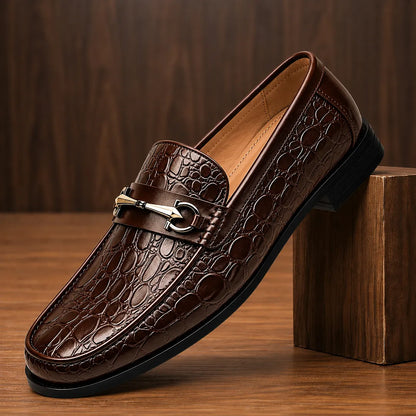 Polished Buckle Loafers