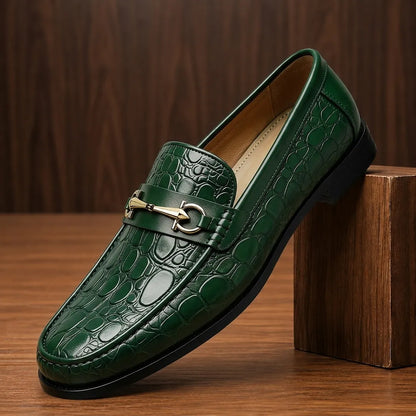 Polished Buckle Loafers