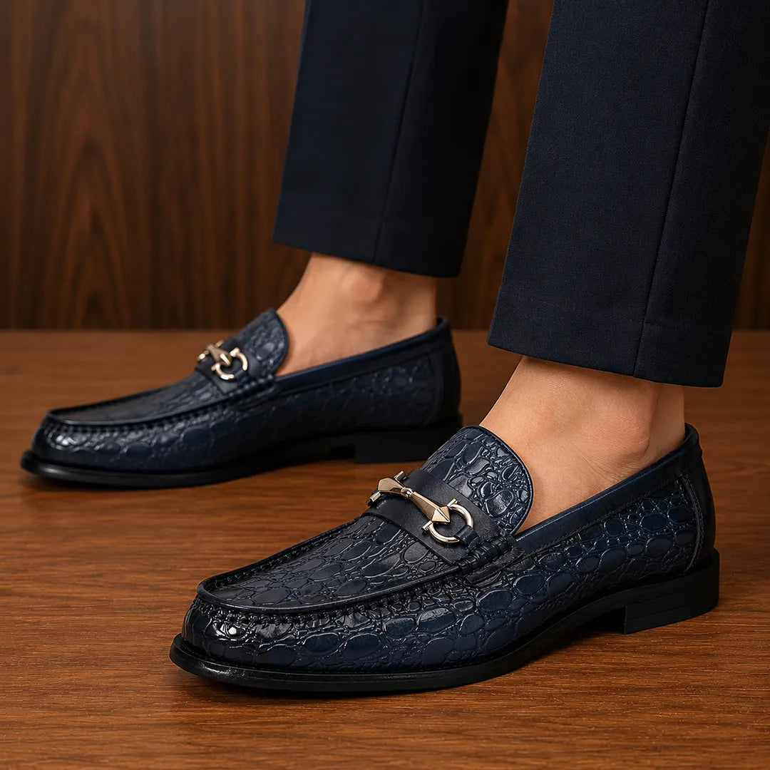 Polished Buckle Loafers