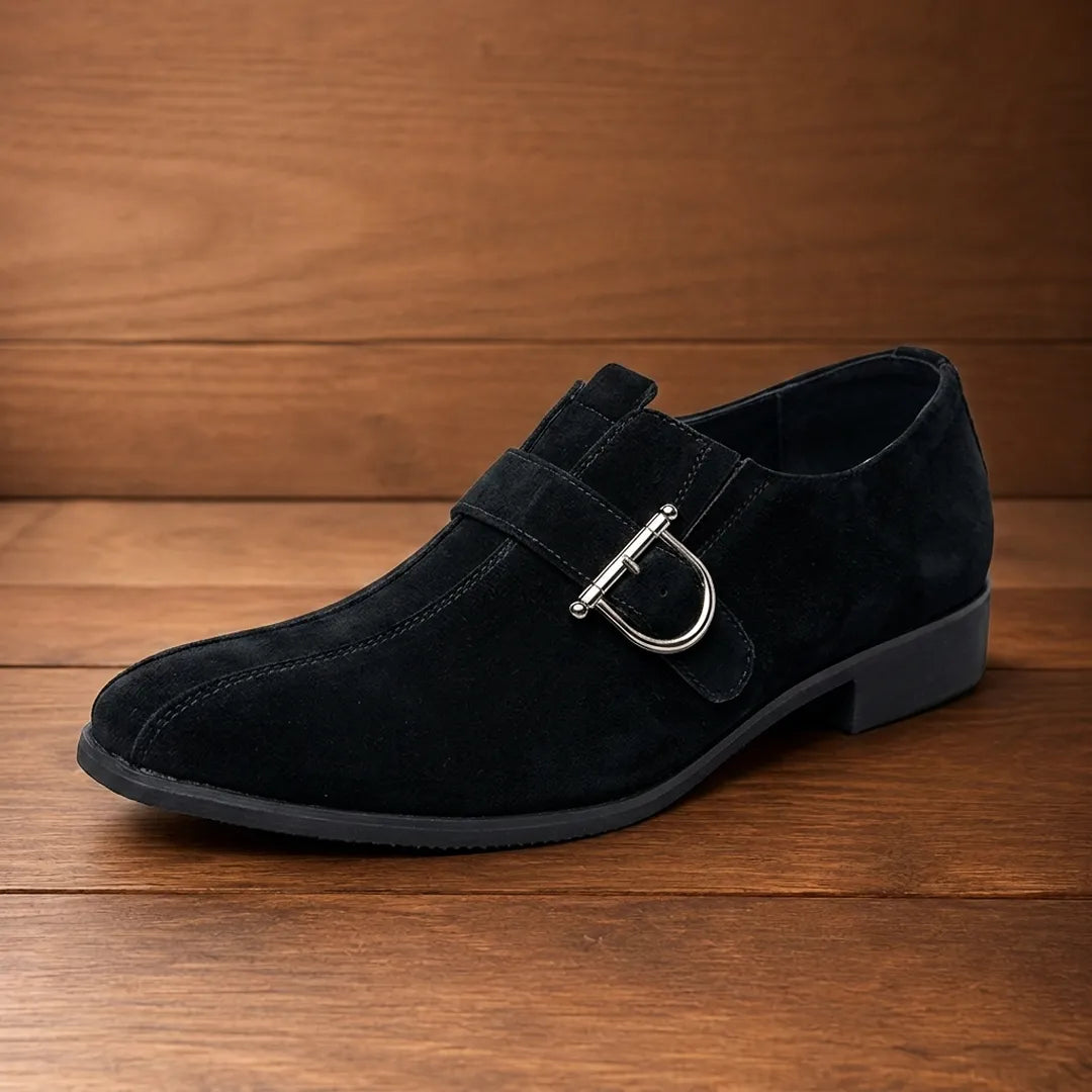 Polished Buckle Strap Shoes