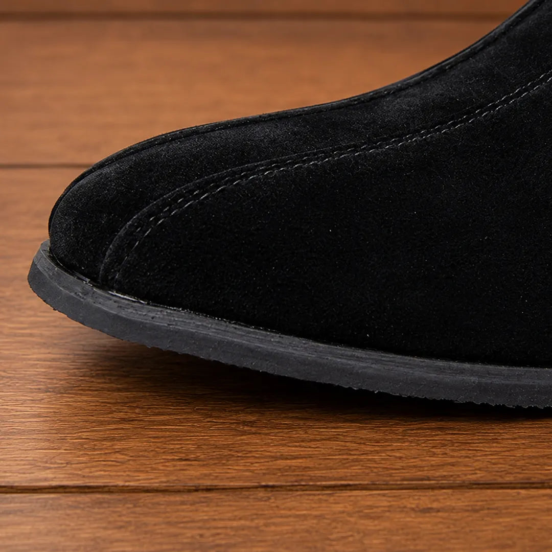 Polished Buckle Strap Shoes