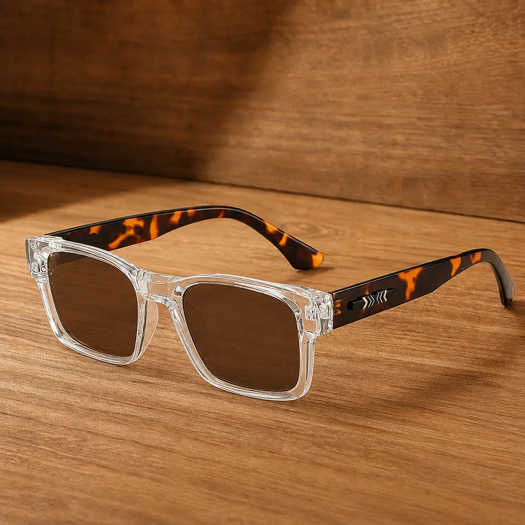Polished Square Frame Sunglasses
