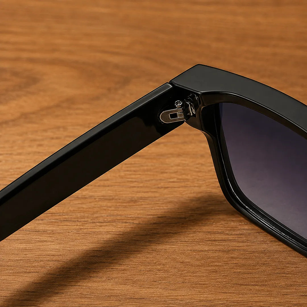 Polished Square Frame Sunglasses