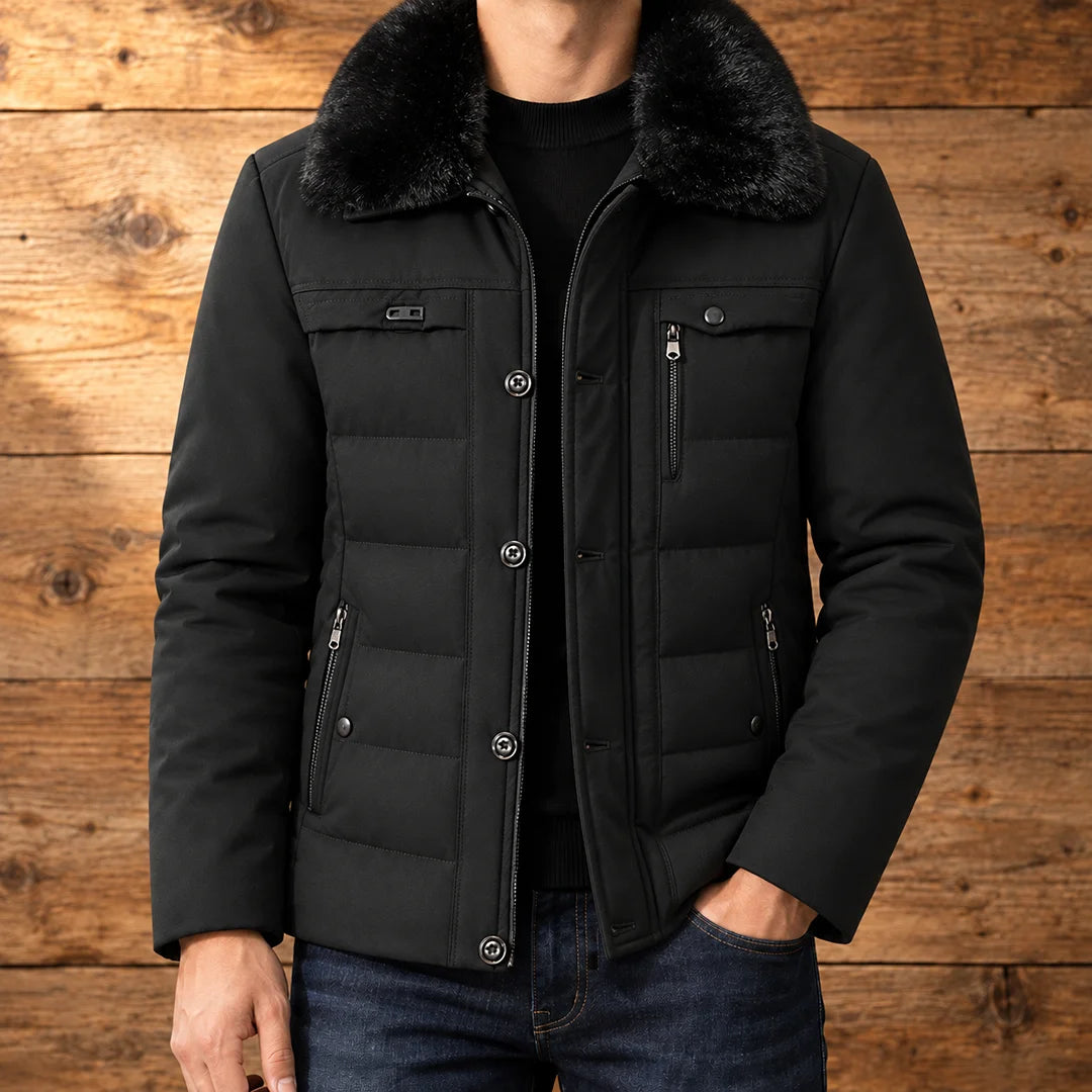 Quilted Fur Collar Jacket