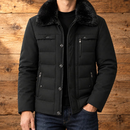 Quilted Fur Collar Jacket