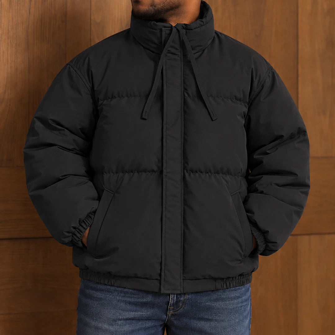 Quilted High-Collar Puffer Jacket