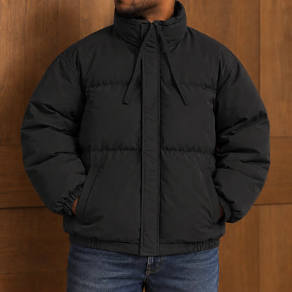 Quilted High-Collar Puffer Jacket