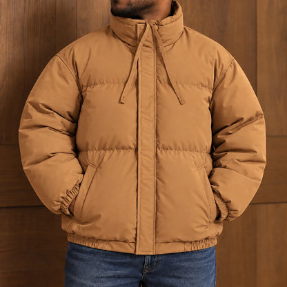 Quilted High-Collar Puffer Jacket