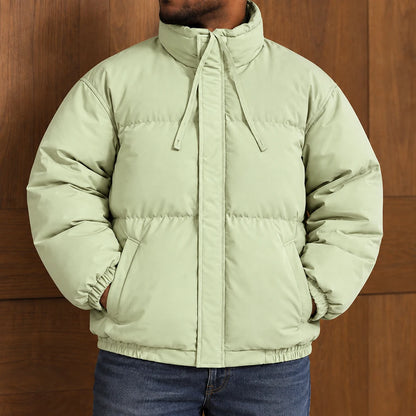 Quilted High-Collar Puffer Jacket