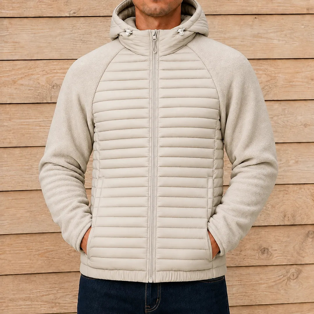Quilted Hooded Zip Jacket