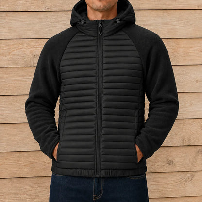 Quilted Hooded Zip Jacket