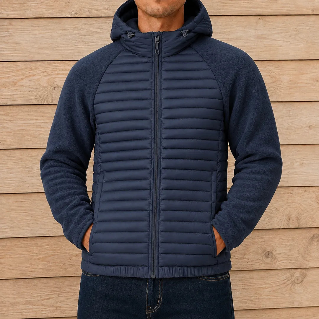 Quilted Hooded Zip Jacket