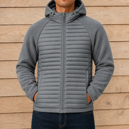 Quilted Hooded Zip Jacket