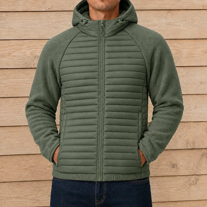 Quilted Hooded Zip Jacket