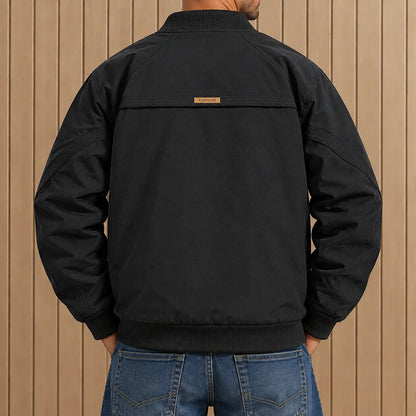 Quilted Utility Bomber Jacket