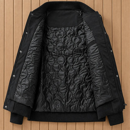 Quilted Utility Bomber Jacket