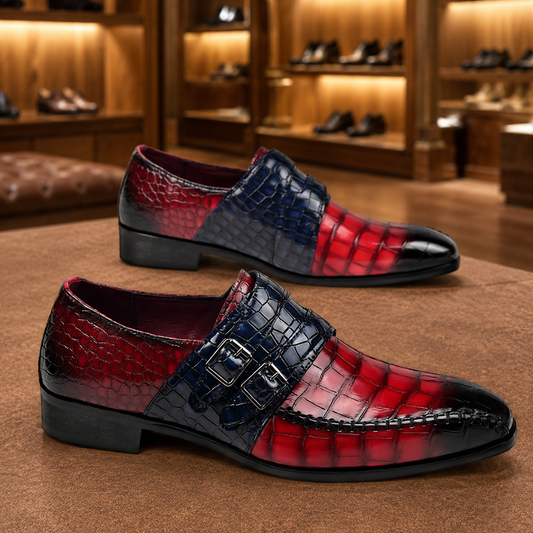 Elegant Crocodile Monk Shoes