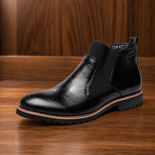 Refined Brogue Chelsea Boots
