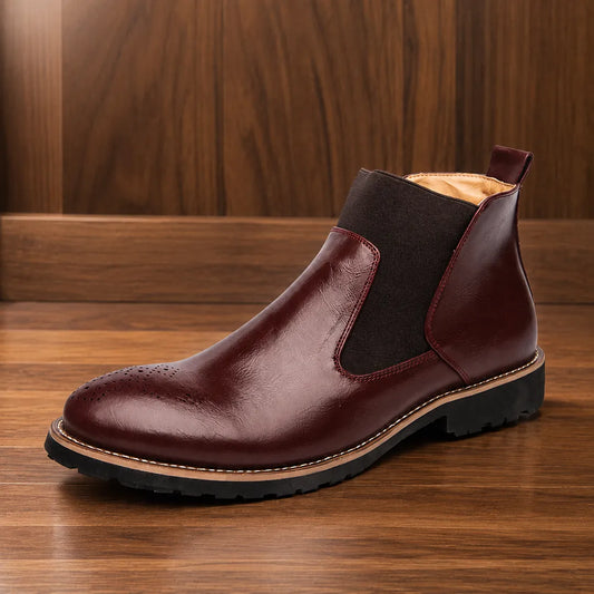 Refined Brogue Chelsea Boots