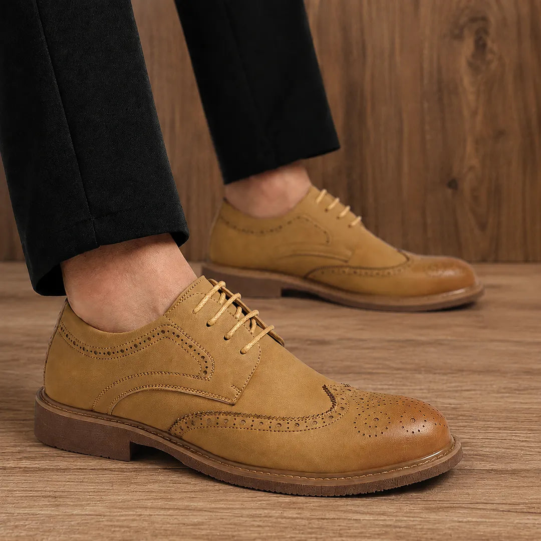 Refined Brogue Oxford Shoes