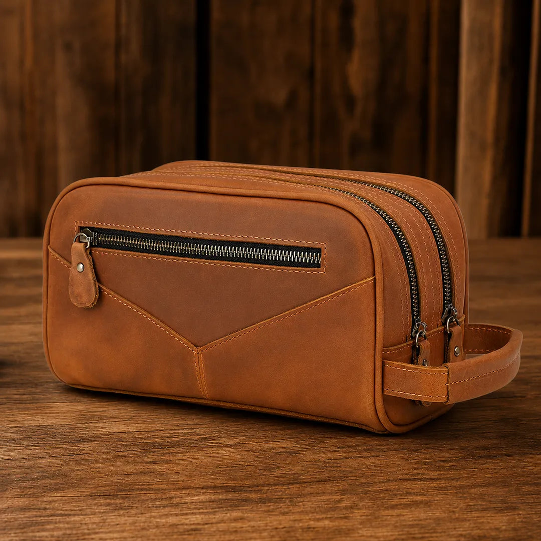 Refined Leather Clutch Bag
