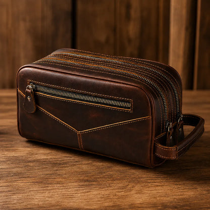 Refined Leather Clutch Bag