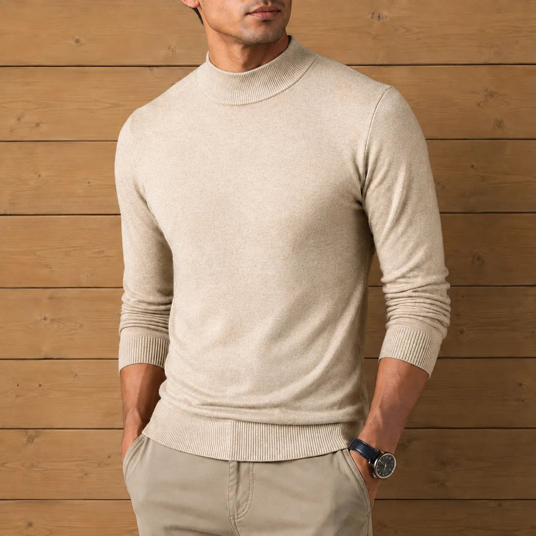 Refined Mock Neck Sweater