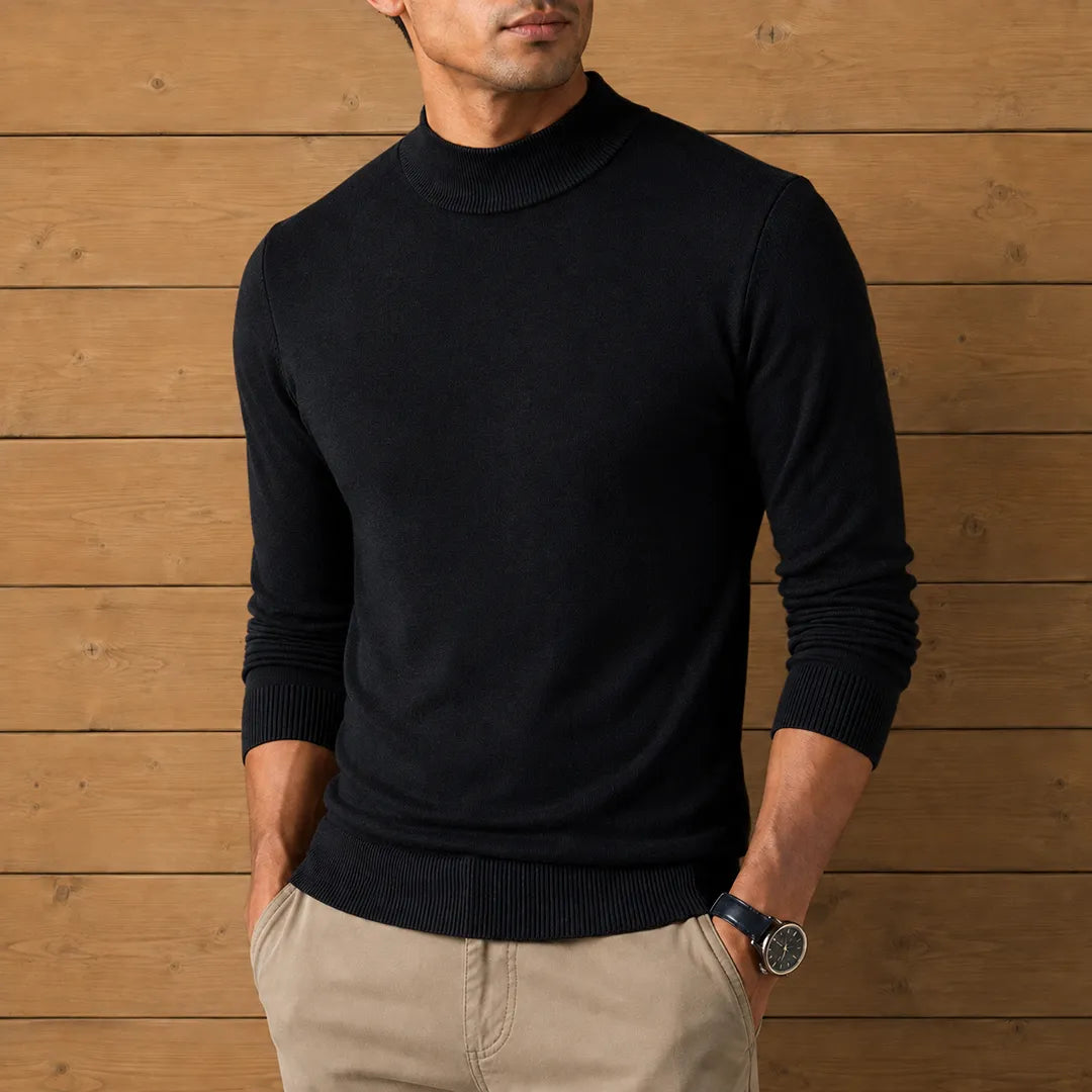 Refined Mock Neck Sweater