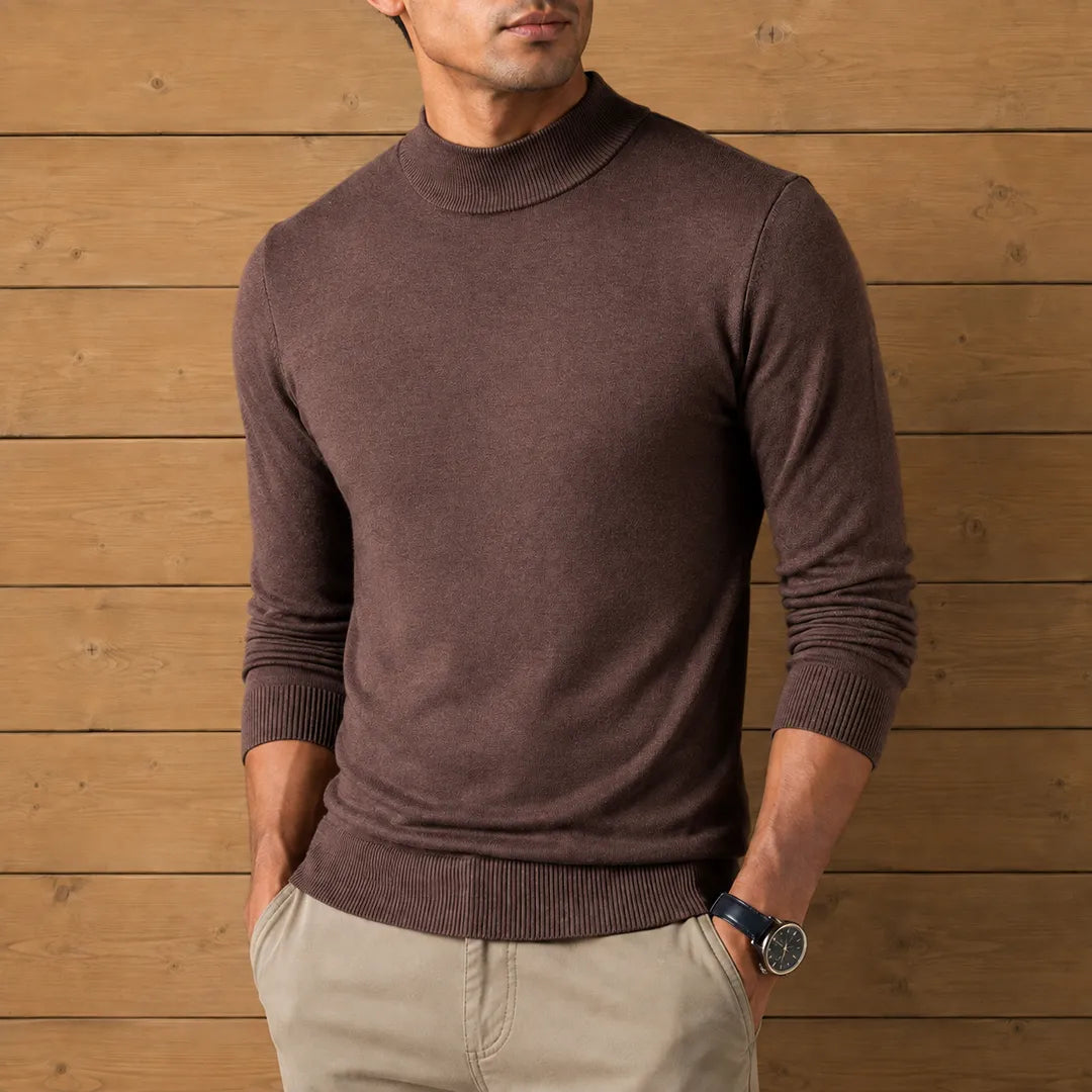 Refined Mock Neck Sweater