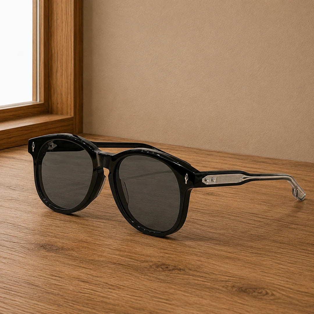 Refined Round Frame Sunglasses