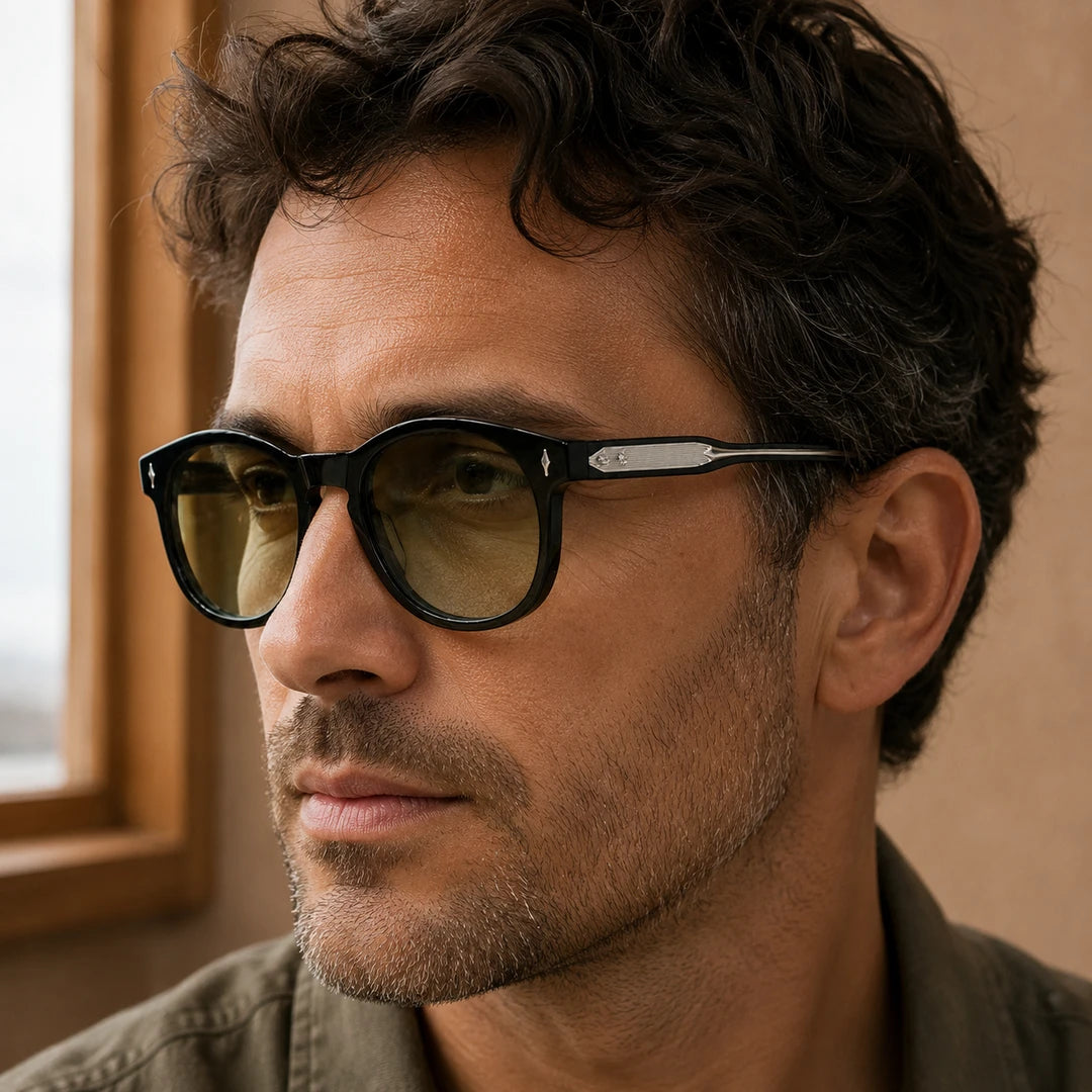 Refined Round Frame Sunglasses