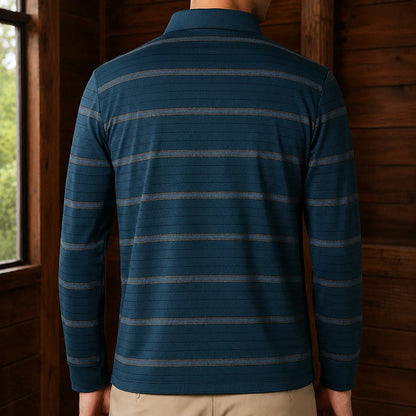 Refined Striped Polo Shirt