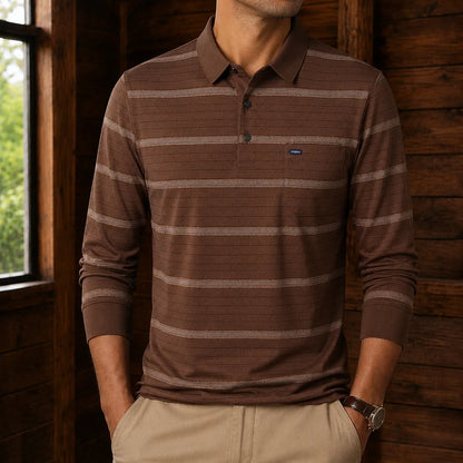 Refined Striped Polo Shirt