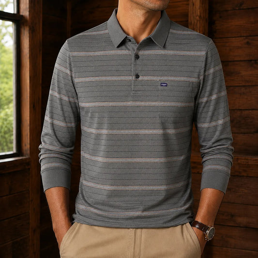 Refined Striped Polo Shirt