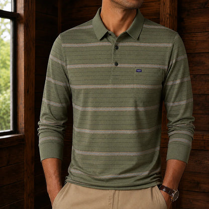 Refined Striped Polo Shirt