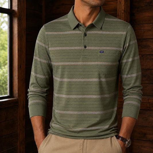 Refined Striped Polo Shirt