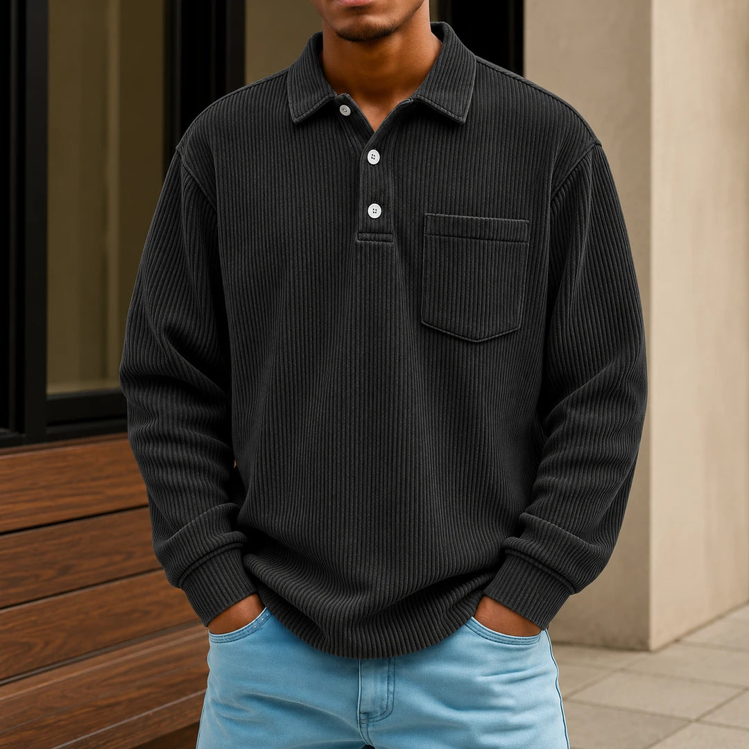 Relaxed Knit Polo Shirt
