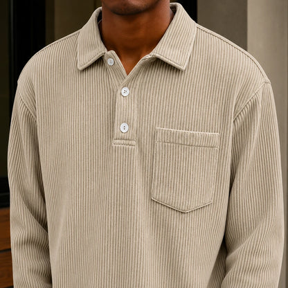 Relaxed Knit Polo Shirt