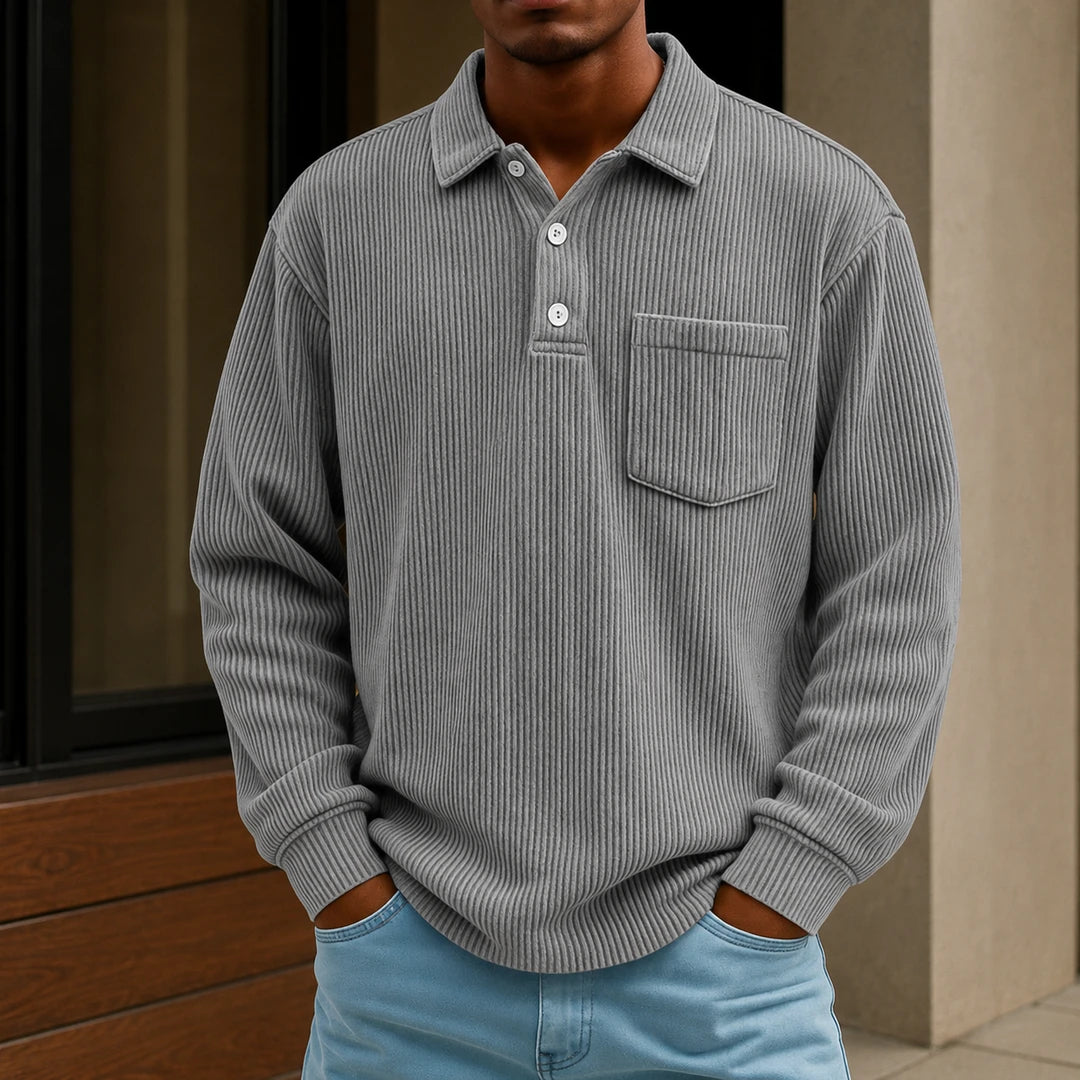 Relaxed Knit Polo Shirt