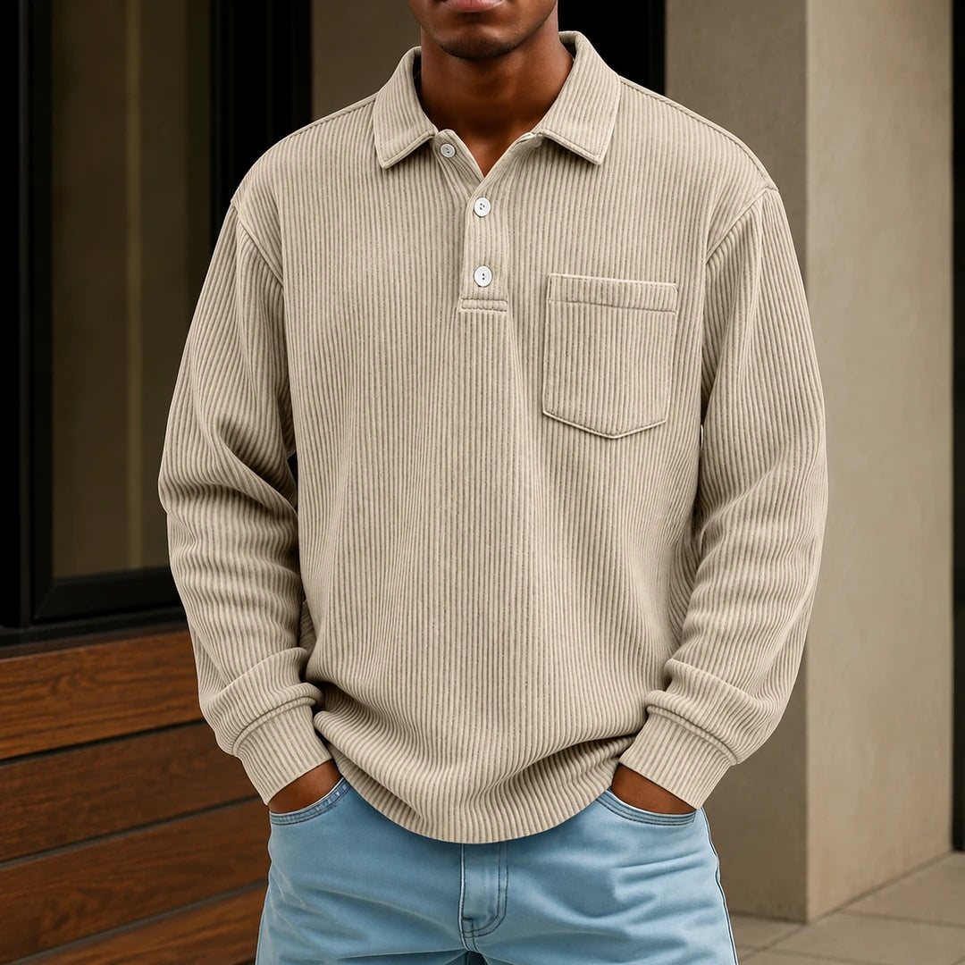 Relaxed Knit Polo Shirt
