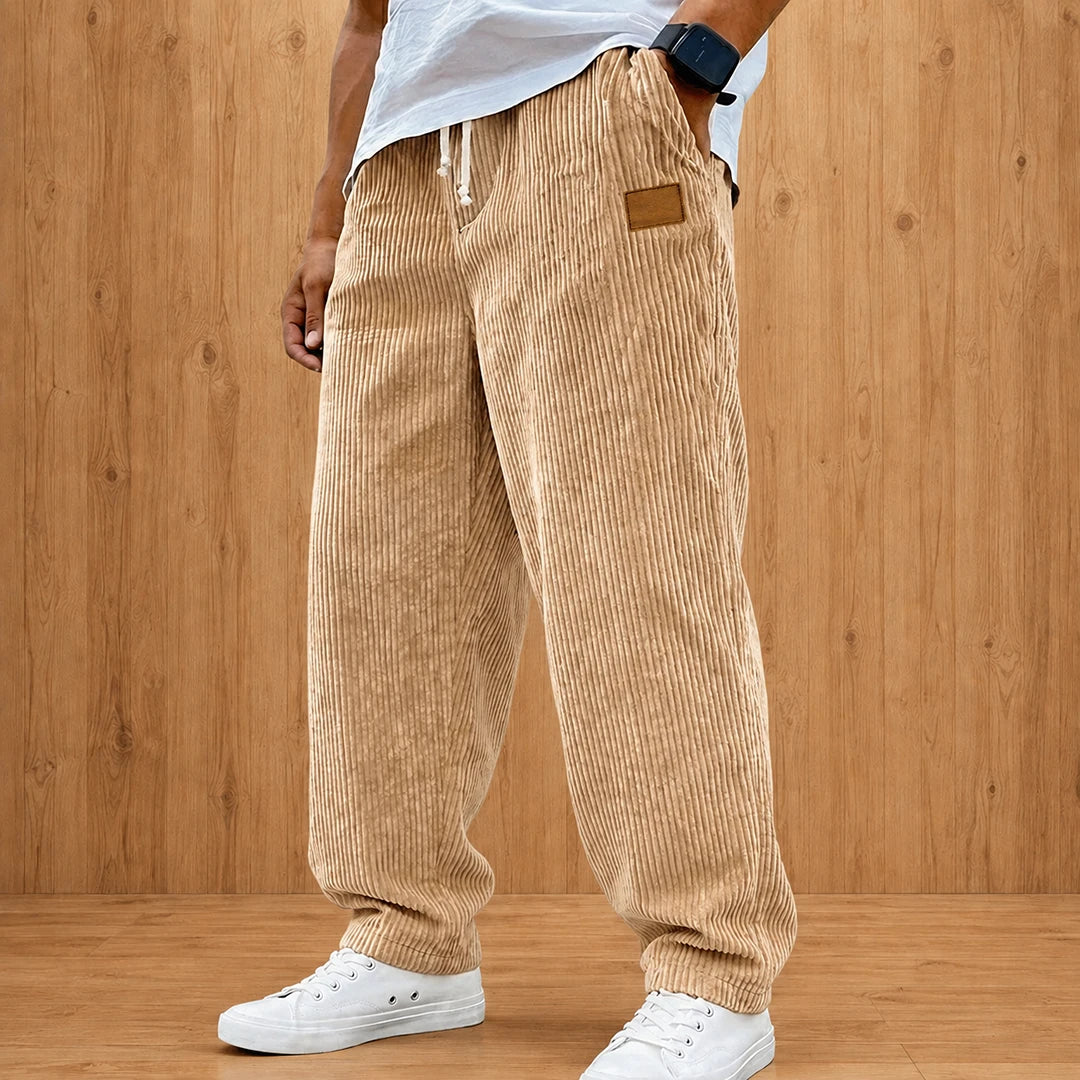 Relaxed Textured Casual Pants