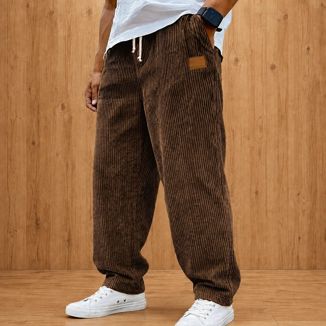 Relaxed Textured Casual Pants