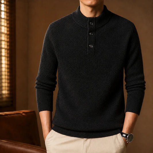 Ribbed Button Front Sweater