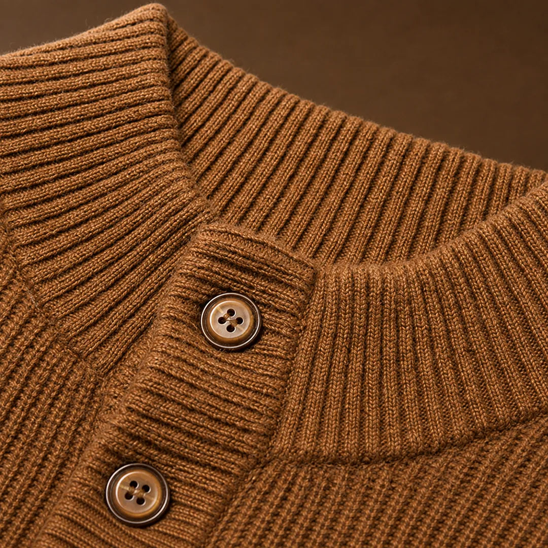 Ribbed Button Front Sweater