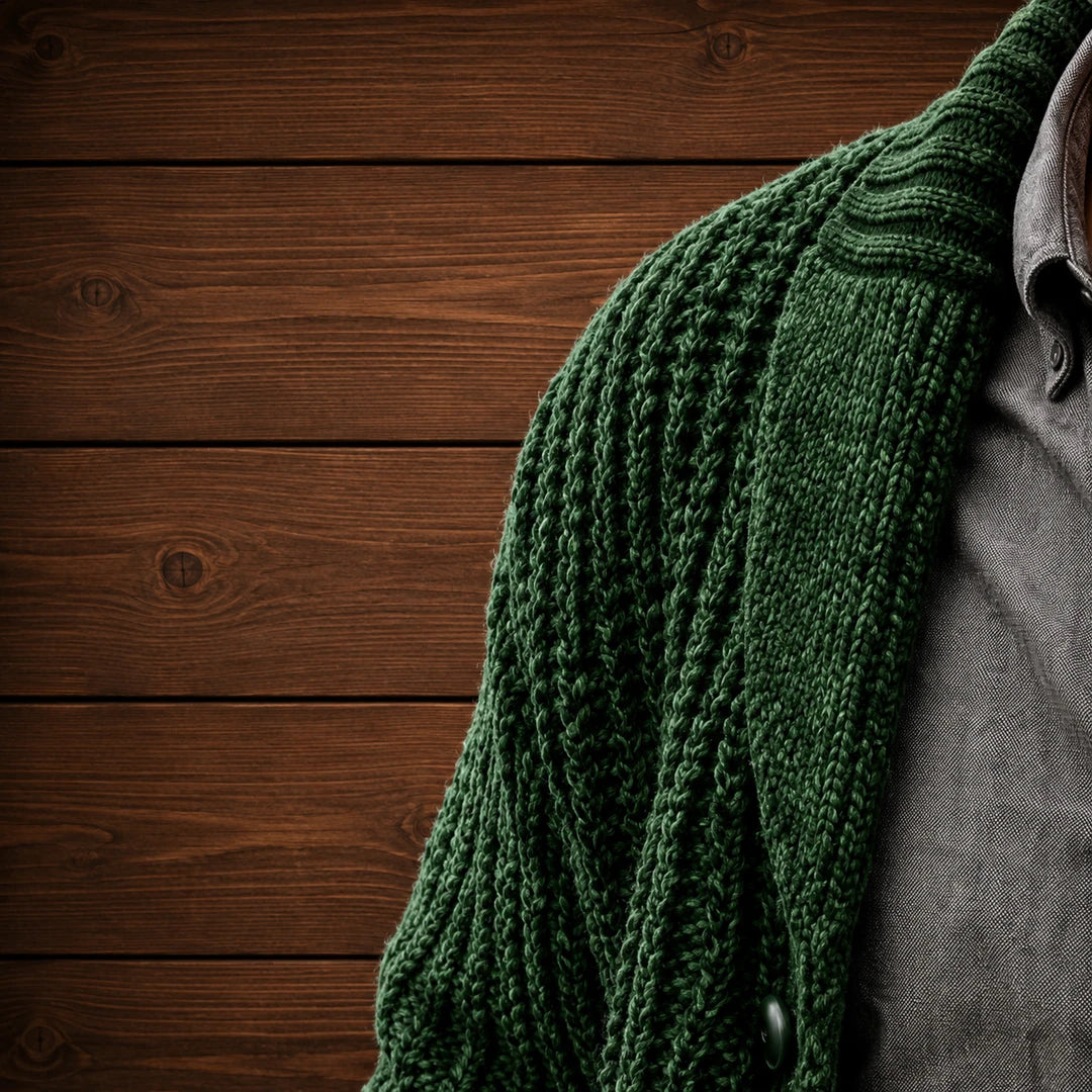 Ribbed Shawl Collar Cardigan