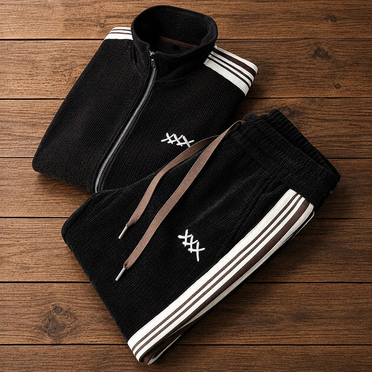 Ribbed Zip Tracksuit Set