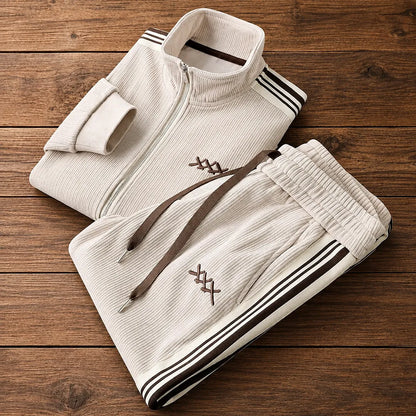 Ribbed Zip Tracksuit Set